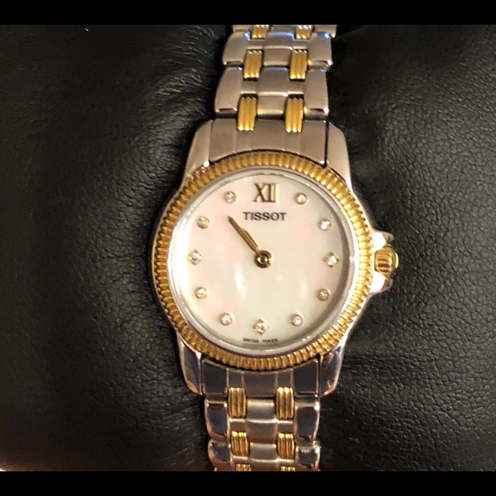Tissot Woman’s diamond mother of Pearl watch